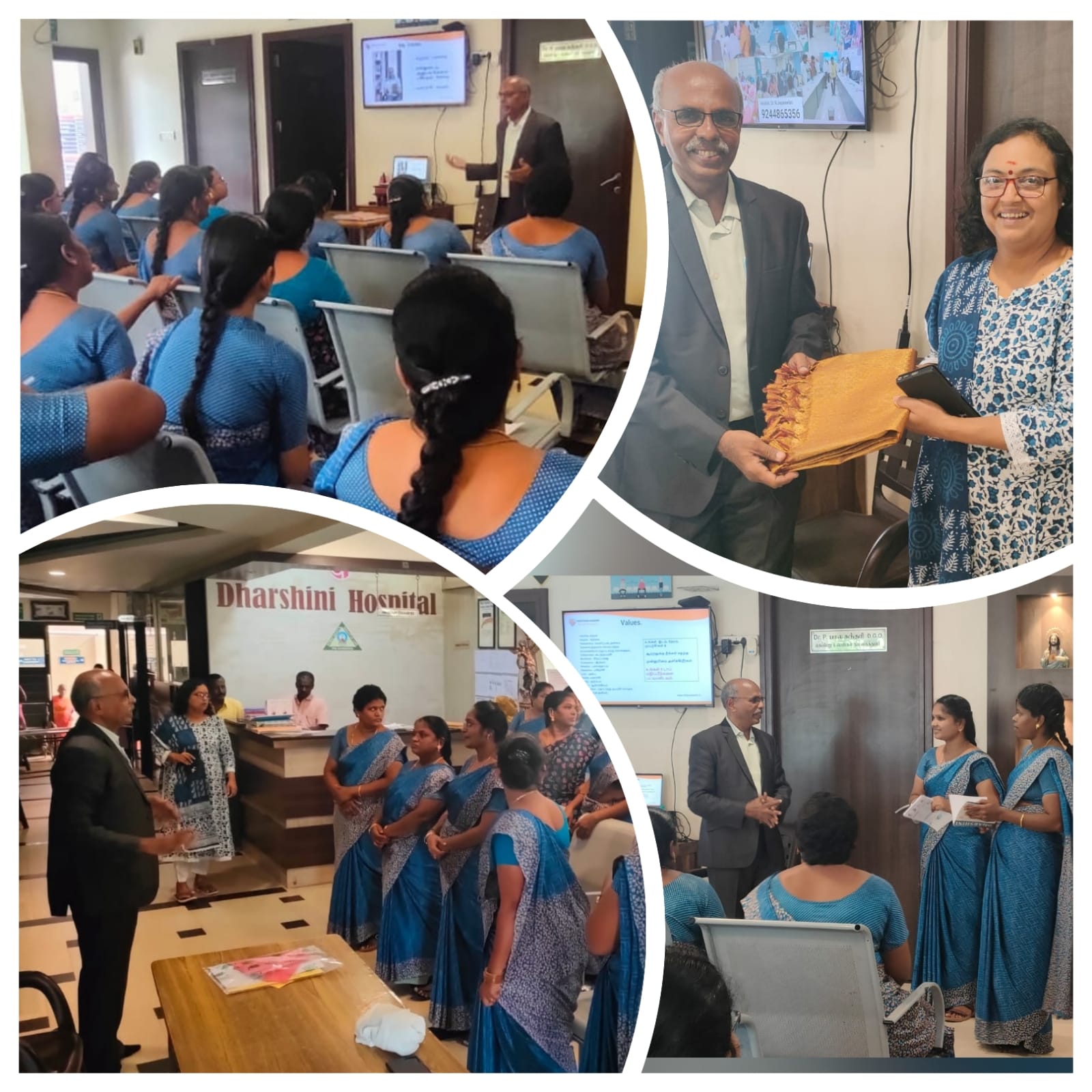 <h3>Conducted a training on Effective Team performance for staff of Dharshini Hospital.</h3>
